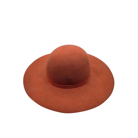 Wide-Brim 100% Wool Floppy‎ Hat Rust OS - Picture 4 of 4
